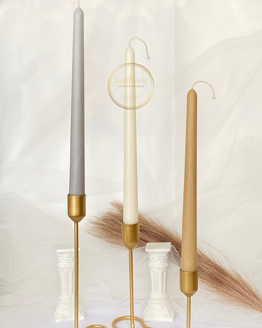 Neutral Taper Candles (set of 2)
