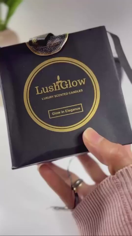 Load video: From satin ribbons to the soft flicker of flame — watch how every LushGlow candle is made to impress from the very first moment.