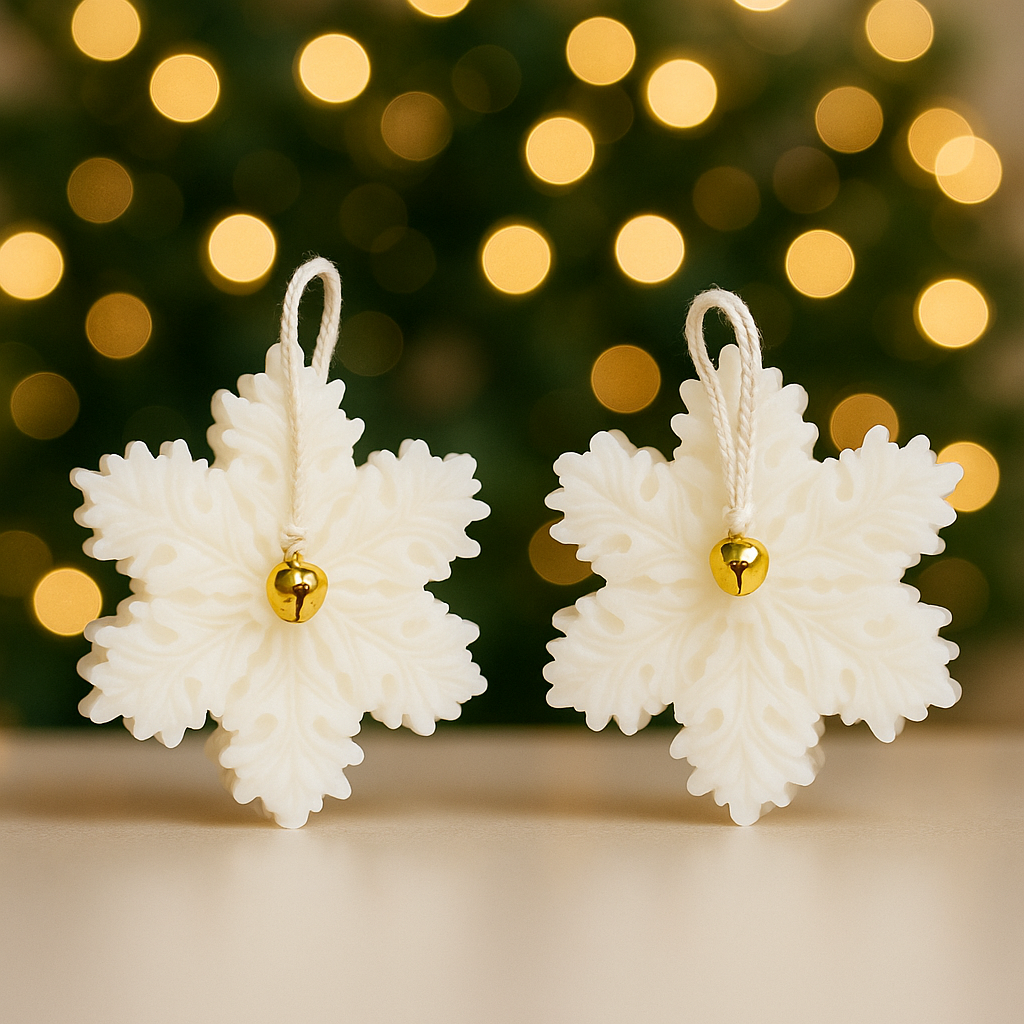 Snowflake Candle — LushGlow Christmas Collection 2025